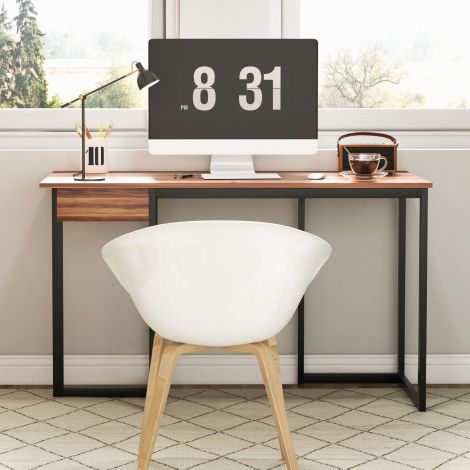 120 x 55 cm arvutilaud sahtliga ja reguleeritavate patjadega, pähkel