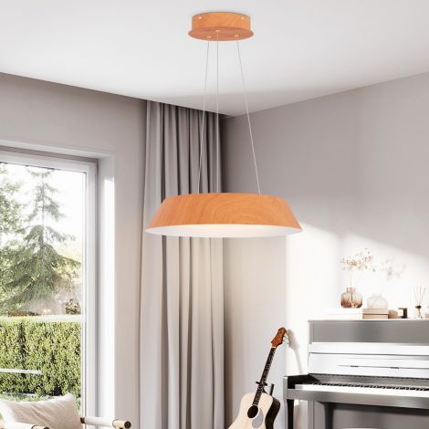 21W LED laevalgusti energiasäästlik laelamp puidusüüga metallraam naturaalne
