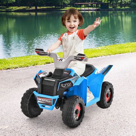 6 V laste elektri-ATV ette- ja tagasikäigu lülitiga, mini elektri-ATV, sinine