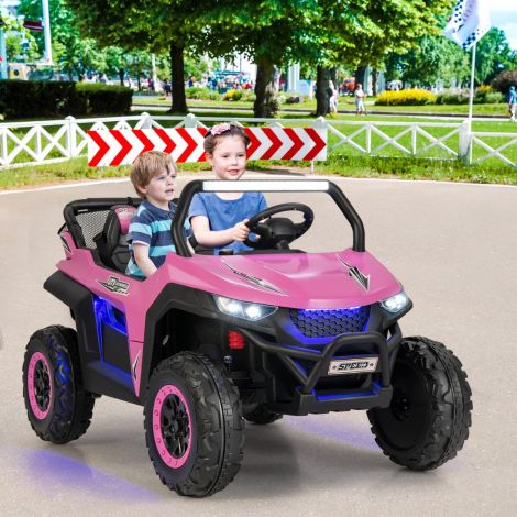 Lasteauto sõidetav maastur 2 istme ja kaugjuhtimispuldiga 118 x 74 x 71 cm roosa