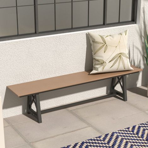Aialpink ilmastikukindel 3-kohaline pink kandevõimega kuni 500 kg 183 x 35 x 41,5 cm pruun