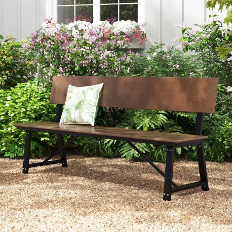 Ilmastikukindel aiapink, 3-kohaline, kandevõimega kuni 500 kg, 183 × 52 × 85 cm, pruun