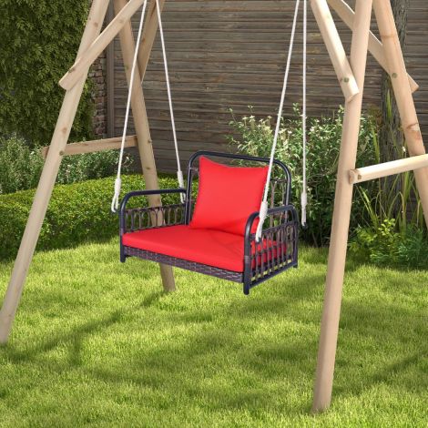 Ripptool terrassikiik, kandevõime kuni 180 kg, ripptool istme- ja seljatoepadjaga 80 × 65 × 58 cm