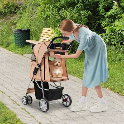 Koerakäru lemmikloomadele kuni 15 kg 81 x 45 x 101 cm beež