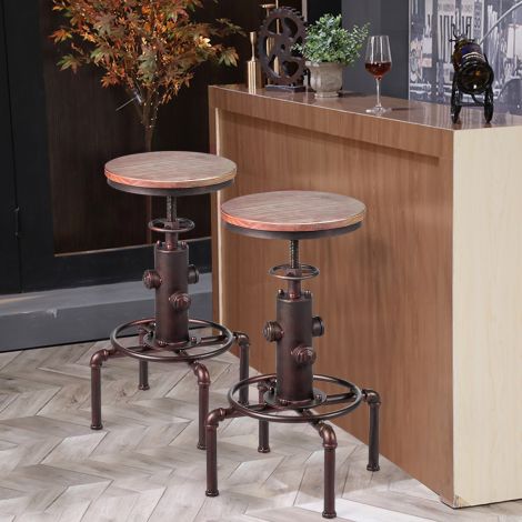 Reguleeritava kõrgusega baaripukk reguleeritava kõrgusega baaripukk bistroopukk 44 x 44 x 59,5–75 cm naturaalne + pronks