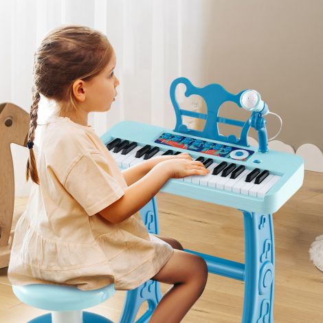 37 klahviga lasteklaviatuur elektrooniline lasteklaver koos taburetmikrofoniga