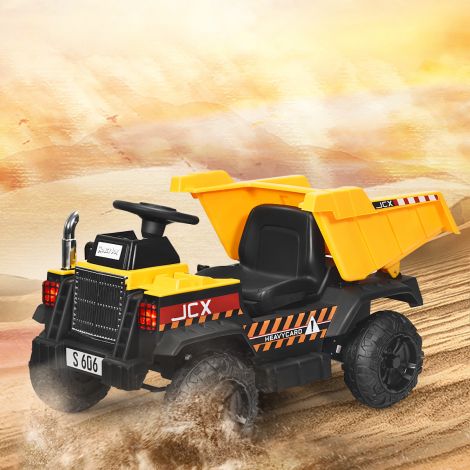 12V laste traktor elektrilise tagakopaga, kaugjuhtimispuldiga, tulede, muusika ja raadioga lastele alates 3. eluaastast
