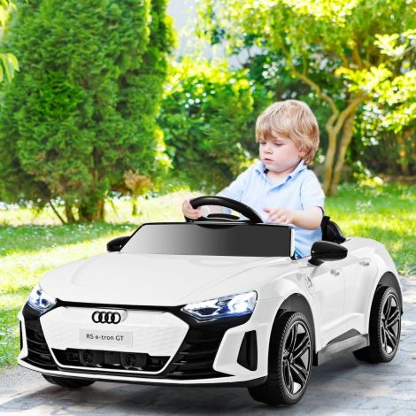 Audi RS laste elektriauto 2,4 G kaugjuhtimispuldiga, muusika ja esituledega, valge