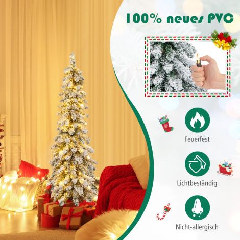 120 cm kõrgune kunstkuusk 225 PVC oksaotsaga ja 100 LED-tulega