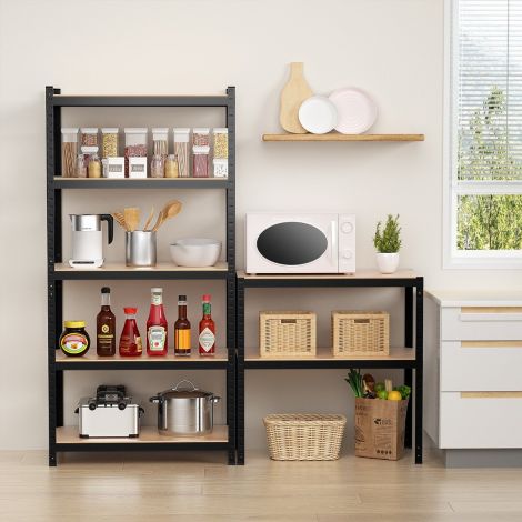 Laoriiul raskeriiul kokkupandav metallriiul 5 taset töökojariiul 91 x 46 x 183 cm must