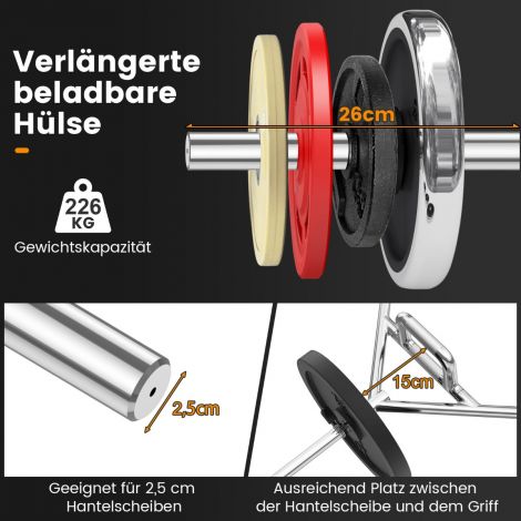 Olümpiline kuusnurkne trap-kang, vastupidav raskuskang ketastega, koormus kuni 226 kg