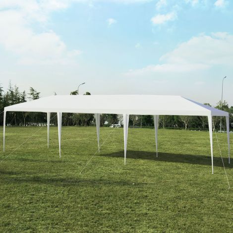 Peotelk 3 m x 9 m, veekindel paviljon õues kasutamiseks, valge