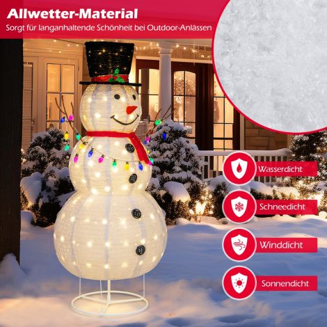 180 cm LED lumememm valgustatud jõulukuju 180 sooja valge LED-tulega