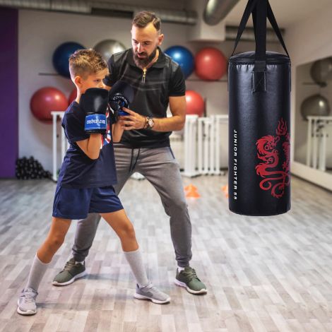 Laste 10 kg poksikoti komplekt koos 8 untsi poksikinnastega 