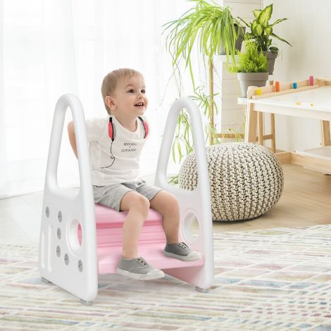 Laste kaheastmeline astmepink plastist 44 x 39,5 x 61 cm roosa