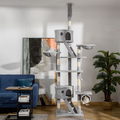 Kassipuu kasside kraapimispuu laeni ulatuv 240-260 cm sisal ronimispuu helehall soodne kassidearmastajad.ee jaoks
