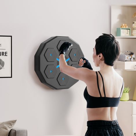 SPORTNOW Elektrooniline Bluetooth poksimasin muusika ja LED-iga, seinale paigaldatav nutikas poksisihtmärk täiskasvanutele, ideaalne koduseks treeninguks.