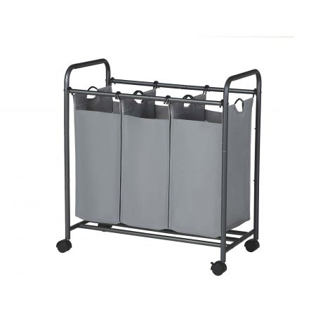 Pesukorv ratastel 3x44L hall