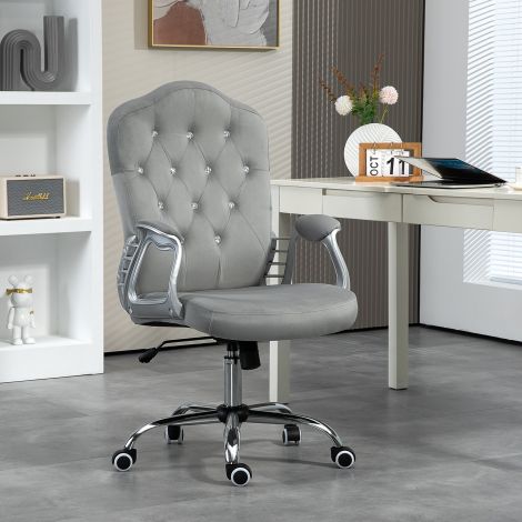 Kunstnahast kontoritool ergonoomiline kirjutuslaud, kõrguse reguleerimine, 360° pööratav, kiikfunktsiooniga kuni 120 kg, helehall.