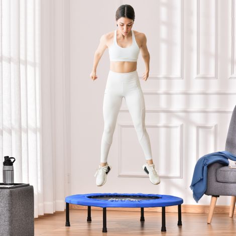 Fitness-trampoliin Ø91 cm mini-trampoliin libisemiskindlate jalgadega trampoliin 100 kg kandevõimega täiskasvanutele trampoliinid siseruumides ja väljas hüppamiseks