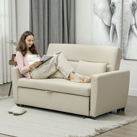 Magamisdiivan, 2-kohaline diivan magamisfunktsiooniga, reguleeritav seljatugi, diivan patjadega, sametvälimus, magamisdiivan voodikastiga elutuppa, külalistetuppa, beež