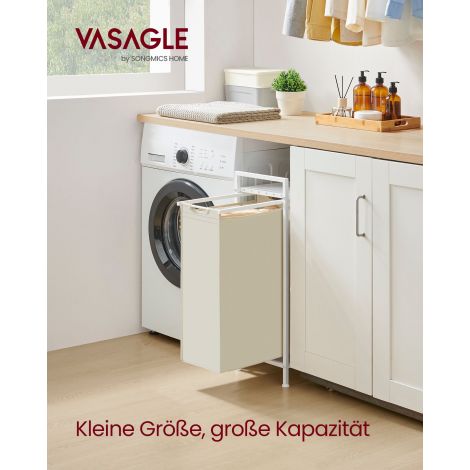 Pesukorv riiulikreemiga valge-pilvvalge