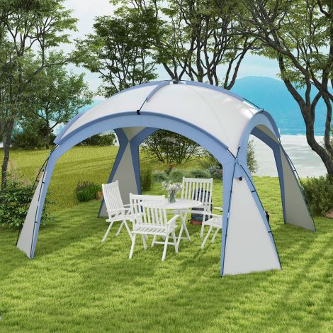 Event Shelter 3,5 x 3,5m paviljon konksuga uks veekindel talvekindel aiamajake peotelk päikesekaitseks telkimiseks, aed festivalid sinine