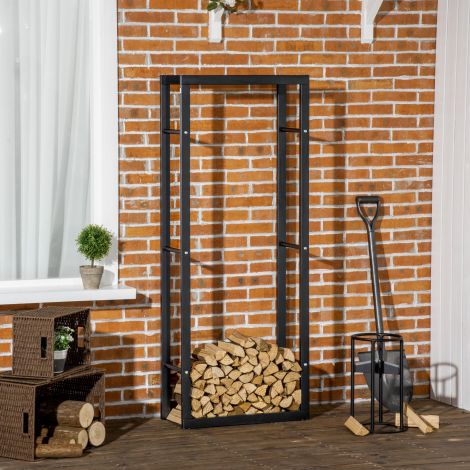 Puidust riiul Vertikaalne puidust hoidik 100kg kandevõimega metallriiul 60x25x150cm kööki elutuppa kontorisse.