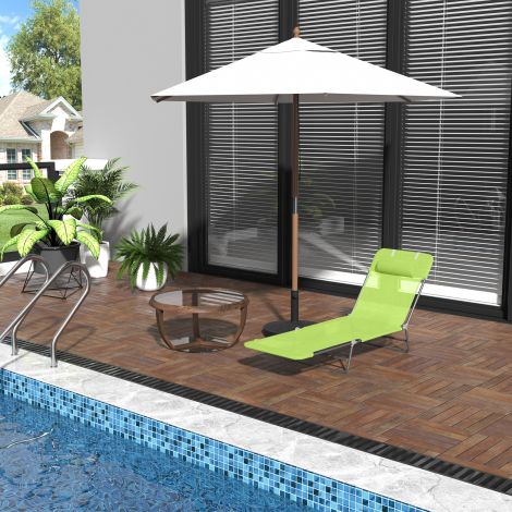 Aialaud Relaxliege 4 värvi, kokkupandav lamamistool, kahe jalaga lamamistool aeda ja rõdule.de