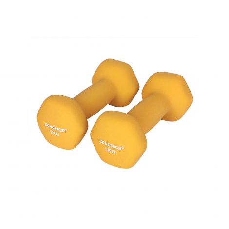 Käsitõstekangid 2 x 1 kg Kollane