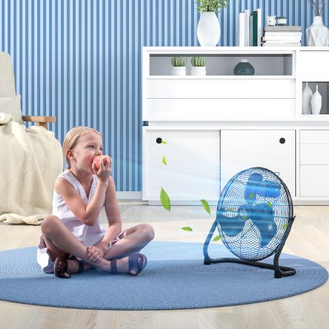 Lauaventilaator Elektriline ventilaator 4 kiirusastmega, 120° reguleeritava nurgaga kodu, kontori, magamistoa jaoks, must