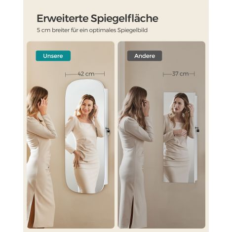 Valge peegelpinnaga seinakapp