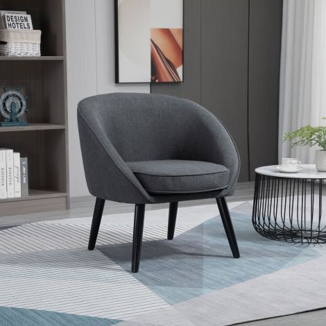 Tugitool Kokteilitool Polsterdatool Kontoritool Elutoatool Söögitool kaasaegne linase välimusega Puit Hall 71 x 65 x 75 cm