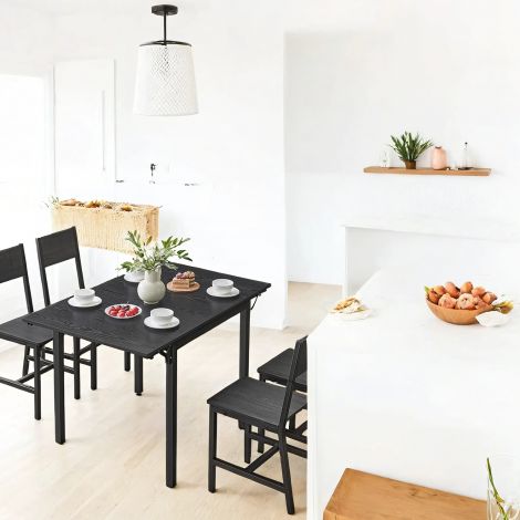 Söögilaud, kokkupandav köögilaud 2-4 inimesele, väikestesse ruumidesse, naturaalne tammepuu-pilvevalge