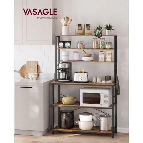 Köögiriiul tööstusdisain vintage pruun-must