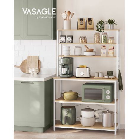 Köögiriiul tööstusdisain tamme-valge