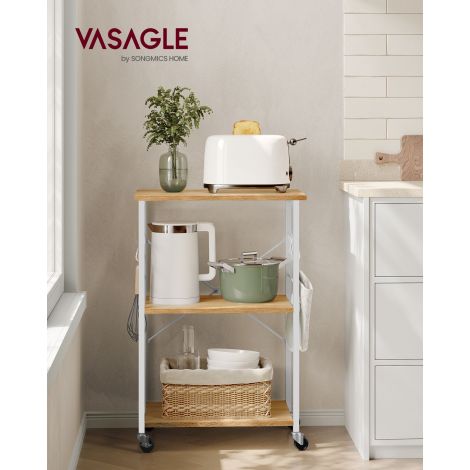 Ratastel köögiriiul 3 tasandiga
