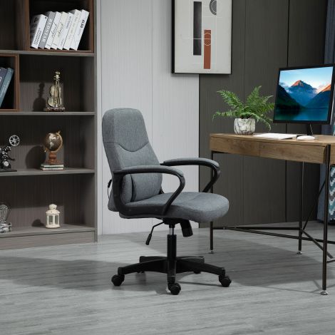 Vinsetto massaažitool ergonoomiline kõrguse reguleerimisega kirjutuslaud hall massaažifunktsiooniga kontorisse ja kodukontorisse.