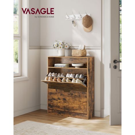Jalanõudekapp 24 x 80 x 102 cm vintage pruun