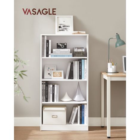 4 lahtriga riiul valge