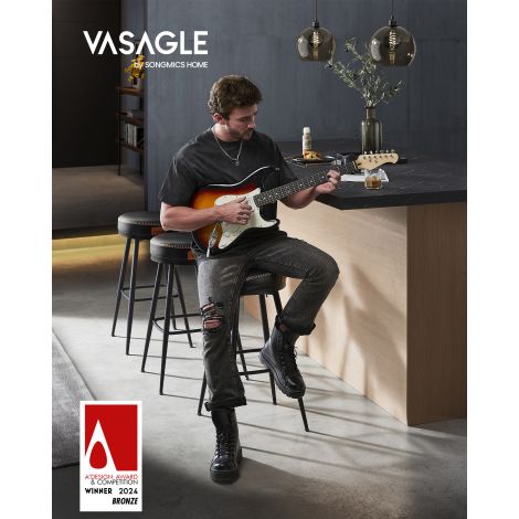 EKHO Baaritoolide komplekt 2tk, kõrgus 76 cm, must