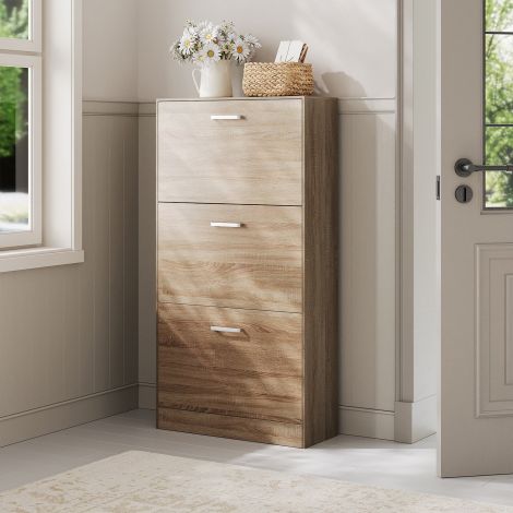 Kingakapp kingakummut kahe klapiga puidust puitlaastplaadist, 60 x 83,5 x 24 cm (L x K x S), tamme välimus LBC602H
