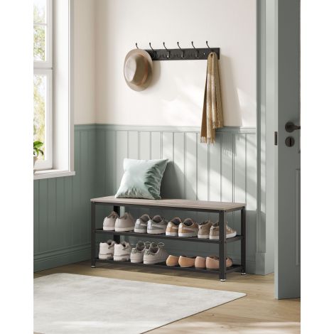 Kingapink kahe restiga 30 x 100 x 45 cm greige-must