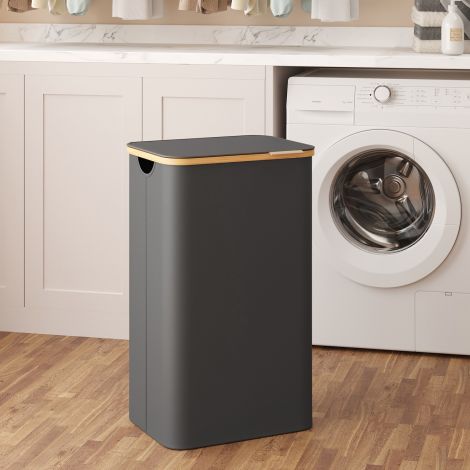 Pesukorv 3 sektsiooni, pesukoguja kaanega, 150 L, eemaldatav pesukott, Oxford-kangas, kokkupandav, tindimust.