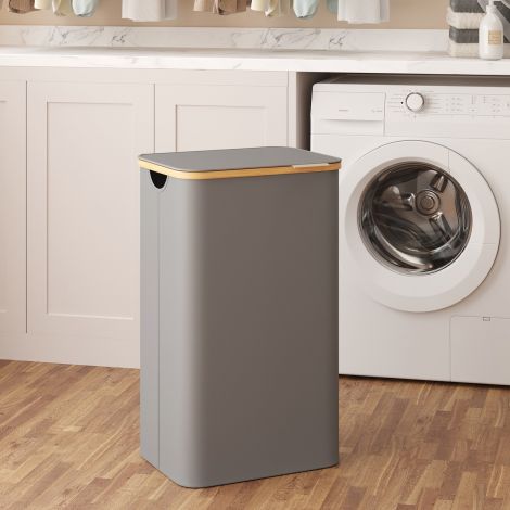 Pesukorv 3 sektsiooni, pesukoguja kaanega, 150 L, eemaldatav pesukott, Oxford-kangas, kokkupandav, tindimust.