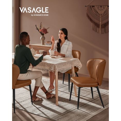 EKHO Collection - Söögitoa toolide komplekt 2 karamellpruuni värvi