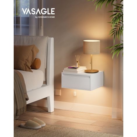 Öökapp rippuv 2-osaline komplekt valgustitega pilvevalge