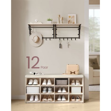 Istmega jalatsiriiul 30,3 x 104 x 48 cm naturaalne beež