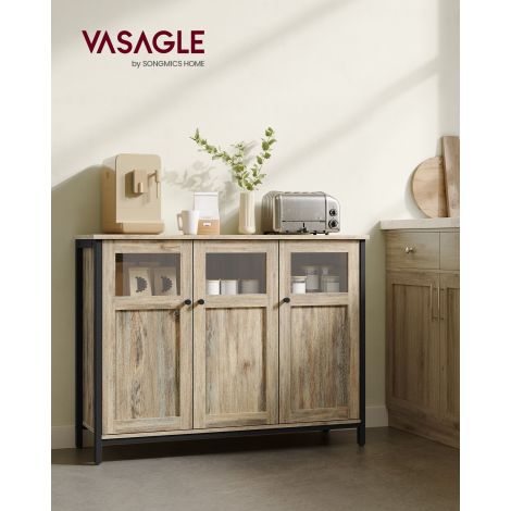 Klaasuste ja terasraamiga köögikapp