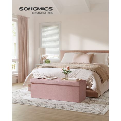 Taburet panipaigaga 38 x 110 x 38 cm pastelne roosa